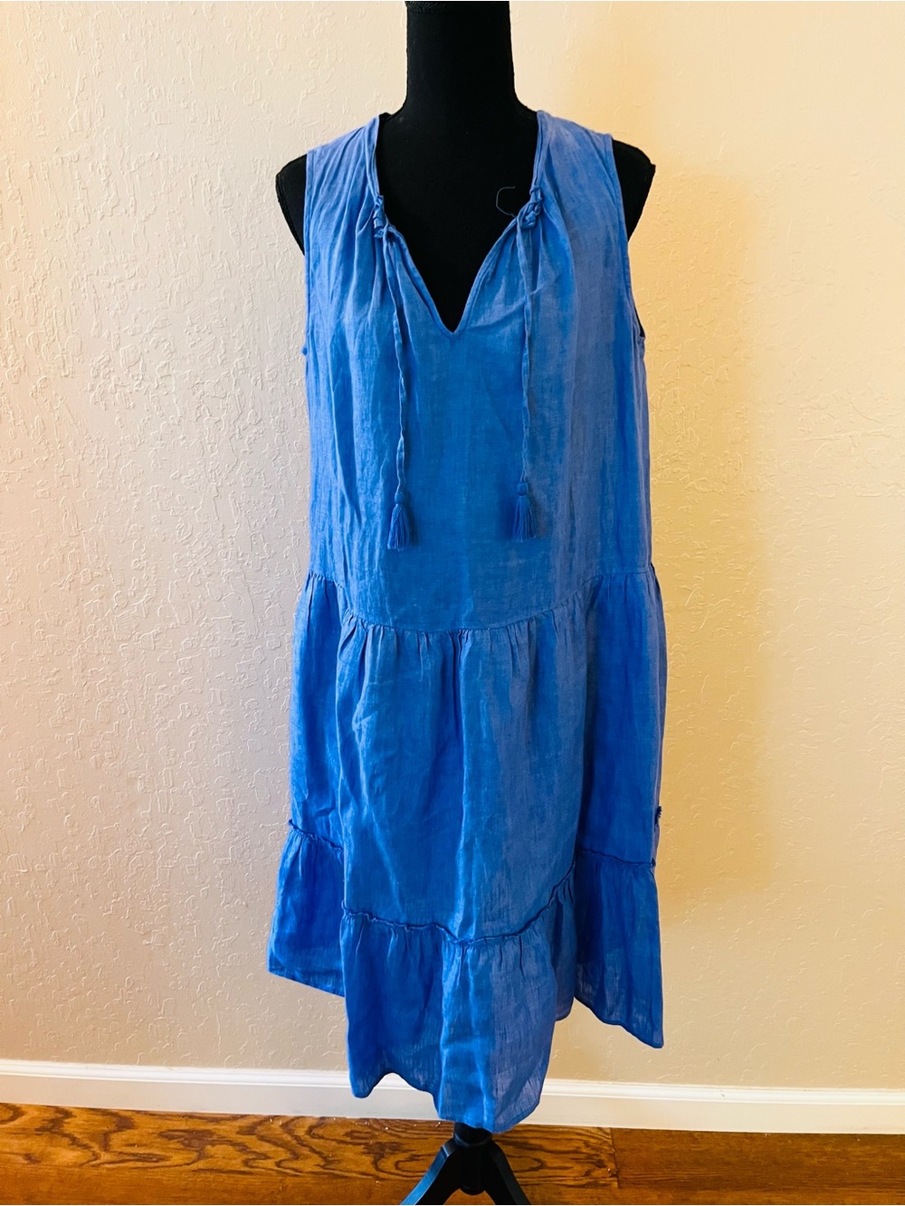 J. McLaughlin Cobalt Blue Linen Dress